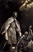 GRECO, El St Francis's Vision of the Flaming Torch china oil painting reproduction